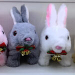 Walking Bell Knot Short Hair Rabbit (4 Colors Mixed)