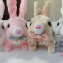 Short-Haired Rabbit with Bead Bow Knot (4 Colors Mixed)