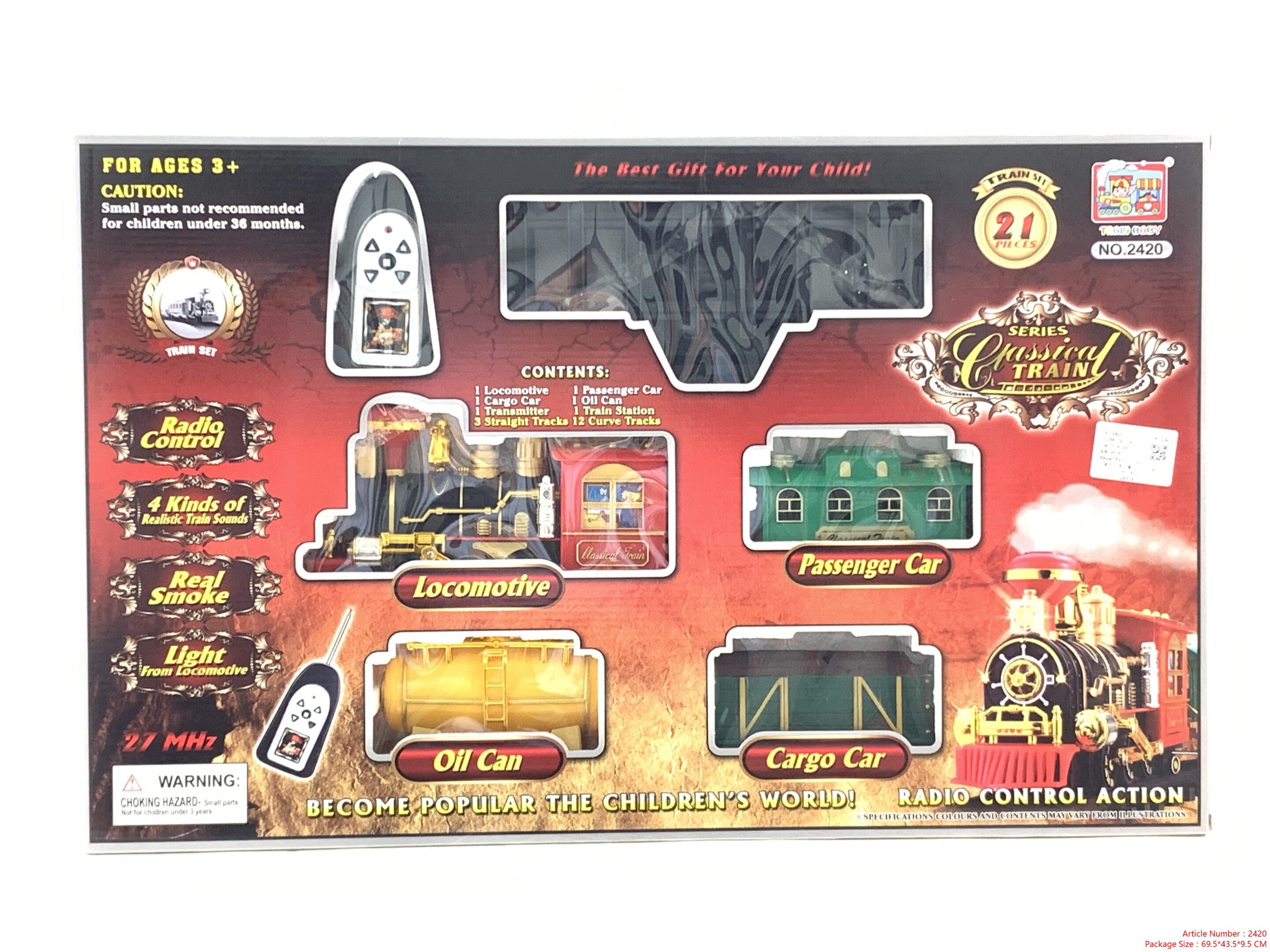 Радиоуправляемый роскошный классический поезд с рельсами, дымом, светом и музыкой 3 Радиоуправляемый роскошный классический поезд с рельсами