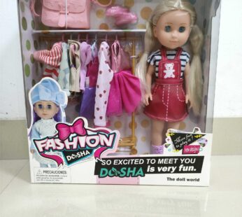 Кукла-красавица 35 см, полностью пластиковая, с одеждой и аксессуарами