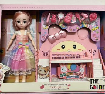 Кукла 12 дюймов с двухъярусной кроватью и большим медведем, косметический набор из 7 предметов, ассорти из 2 цветов